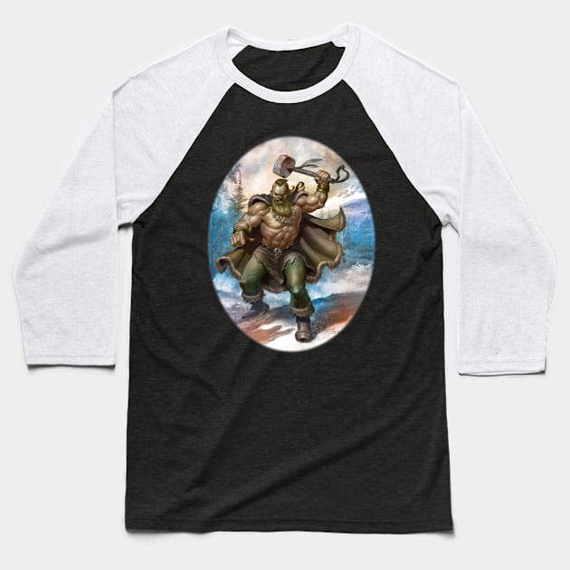 Viking Beserker Baseball T-Shirt by Paul_Abrams